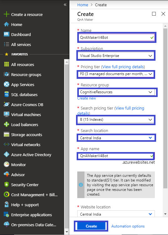 Build QnAMaker Azure Bot with Bot Framework SDK V4